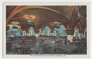 P2800, old postcard the norse room fort pitt hotel pittsburg penn, unused