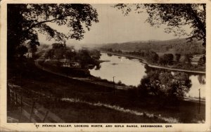 Canada St. Francis Valley Looking North Rifle Range Sherbrooke Quebec RPPC 08.68