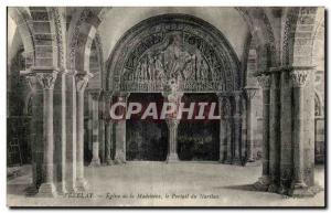 Old Postcard Vezelay Eglise De La Madeleine Portal Narthex Eardrum