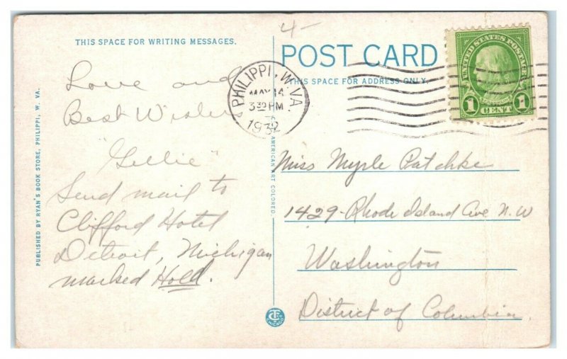 Covered Bridge over Tygart Valley River, Philippi, WV postcard *6V(4)31 