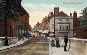 High Street Bedford Bedfordshire England UK 1910c postcard