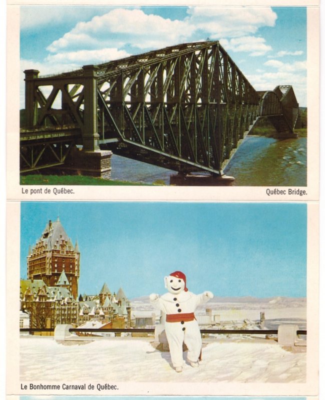 Greetings From Quebec City, Vintage Chrome Folder Postcard, 14 Views