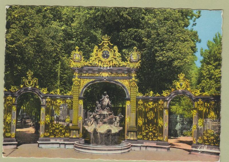 NANCY Postcard FRANCE Place Stanislos Fontaine d'Amphitrite