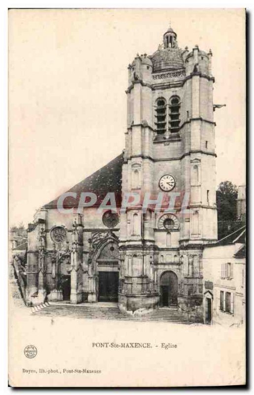 Postcard Old Church Pont Ste Maxence