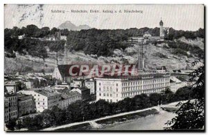 Postcard Old Salzburg Realschule Elektr Aufzug Monchsberg