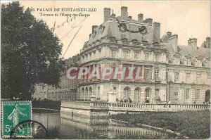 Postcard Old Palace of Fontainebleau the Pond Terrace Carp