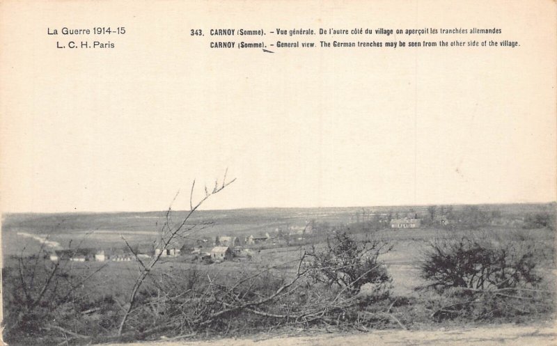 C025 France, Carnoy The German Trenches WWI postcard