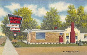 Brownsville Tennessee 1950s Postcard Colonial Motel