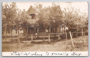 RPPC Edwardian Rooming House 1908 Dakota Minnesota or Nebraska Postcard I25