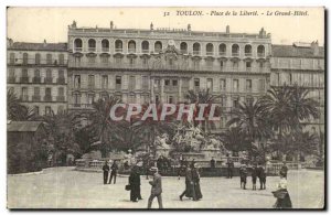 Toulon Postcard Old Square of freedom The grand hotel