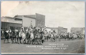 INDIAN PARADE CHEYENNE RIVER DUPREE S.D. INDIAN FAIR ANTIQUE REAL PHOTO PC RPPC