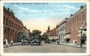 Columbus WI James St. c1920 Postcard