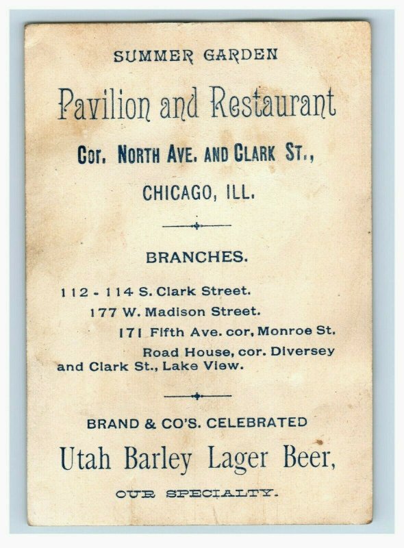 1882 Brand & Co.'s Utah Barley Lager Beer Paddy O'Rourke P206