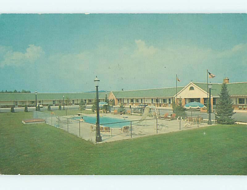 Unused Pre-1980 OLD CARS & BEACHLEY'S MOTEL & POOL Barneveld New York NY u5481