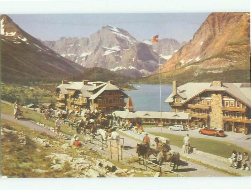 Unused Pre-1980 MANY GLACIER HOTEL Glacier National Park Montana MT hr6098