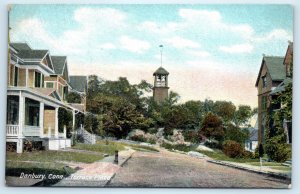 Danbury Connecticut CT Terrace Place Bell Tower Postcard