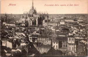 Vtg Milano Panorama dalia cupola di San Carlo Milan Italy 1910s Postcard