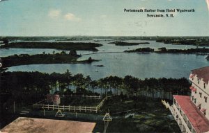 Portsmouth Harbor from Hotel Wentworth Newcastle N.H. c.1914 Postcard A132