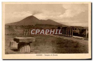 Old Postcard Pompei Tempio di Ercole