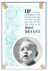 Hotel Bryant Broadway Street New York City NY, Sleep Like A Baby Postcard