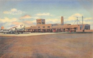 Administration Building, Municipal Airport, Albuquerque, NM ca 1940s Postcard