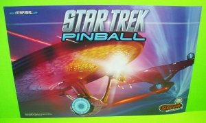 Star Trek Pinball POSTER 2013 Original Double Sided Wall Artwork Space Age