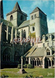 Postcard Modern Brittany Treguier C N The Cloister of the Cathedral and the T...