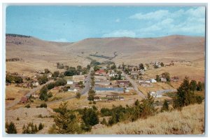 c1960 Looking Down Colliers Magazine Virginia City Montana MT Unposted Postcard