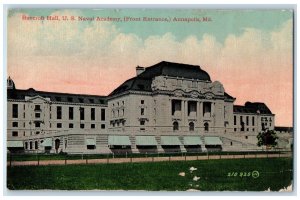 c1950 Bancroft Hall US Naval Academy Front Entrance View Annapolis MD Postcard 