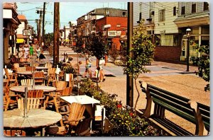 Vtg Cape May New Jersey NJ Washington Street Mall View Shopping Shops Postcard