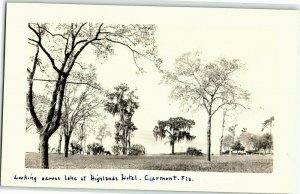 1924-49 Looking Across Lake At Highlands Hotel Clermont Florida Rppc Real Photo 