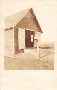 E48/ Pine City Minnesota Mn Real Photo RPPC Postcard c1920 Blacksmith Shop