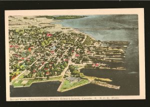 Vintage Aerial View Charlottetown Prince Edward Island NFB Photo Postcard