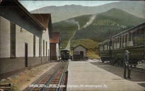 White Mountains Base RR Train Station c1910 Postcard