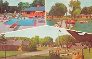 Blackduck Minnesota Tomahawk Lodge Swimming Pool Vintage Postcard AA65534 