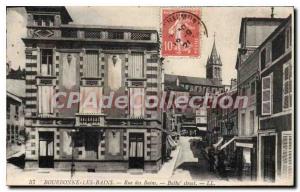 Postcard Old BOURBONNE Les Bains Rue Des Bains