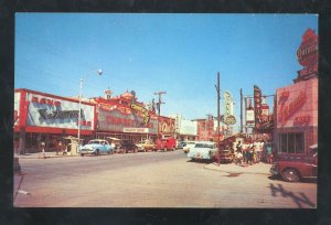 CIUDAD JUAREZ CHIHUAHUA MEXICO DOWNTOWN STREET SCENE CARS VINTAGE POSTCARD