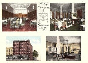 C.1910 Hotel Seneca, Geneva, N.Y. Multi View Postcard P126