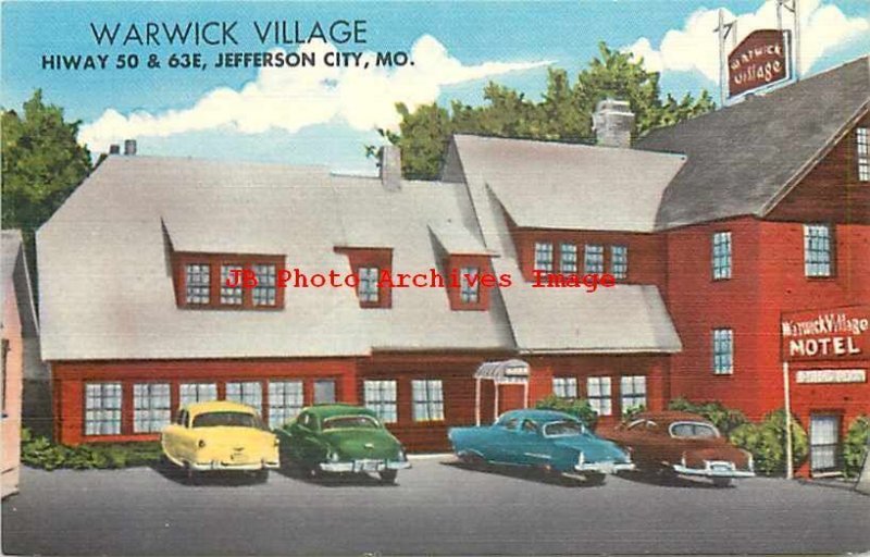 MO, Jefferson City, Missouri, Warwick Village Motel, Tirrill Co No 15,269F