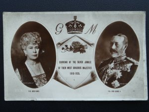 King George V Silver Jubilee THEIR MOST GRACIOUS MAJESTIES c1935 RP Postcard