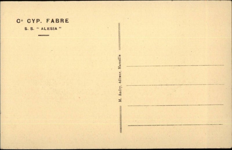 Steamship Co. CYP Fabre SS Alesia Old Postcard