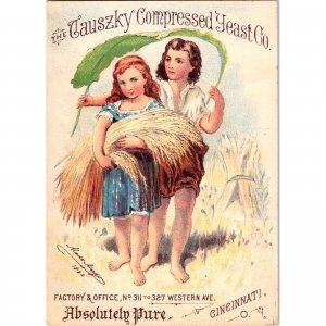 TAUSZKY COMPRESSED YEAST Co - Antique Victorian Trade Card - Cincinnati