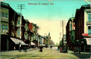 Washington Street View Oakland California CA 1911 Postcard D3