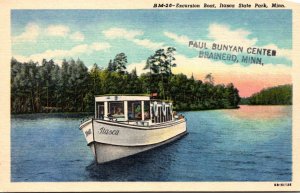 Minnesota Itasca State Park Excursion Boat Curteich