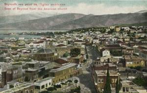 ottoman lebanon, BEIRUT BEYROUTH, View from American Church (1910s) Postcard