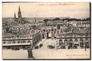 Old Postcard Nancy panoramic view taken from the Hotel de Ville