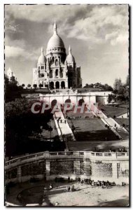 Old Postcard Paris The Sacre Coeur and Montmartre St. Peter Square