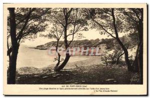 Postcard Old Port Cros Island Var A range draws its gracefully curved line on...