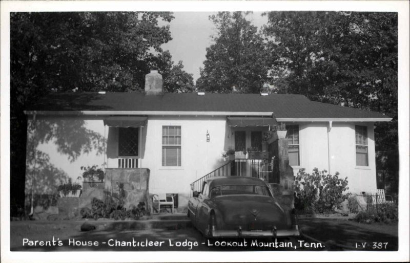 Lookout Mountain Tennessee TN Chanticleer Lodge Parent's House RPPC Postcard