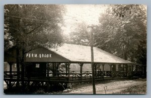 FINLAND PA FERN BROOK DANCE PAVILION ANTIQUE REAL PHOTO POSTCARD RPPC